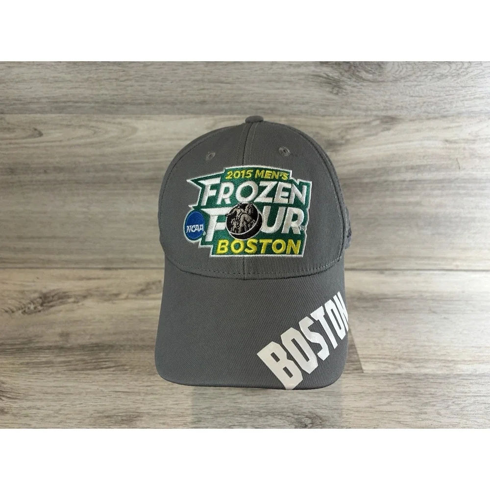 Adidas Mens Frozen Four‎ Boston 2015 Hockey Hat Cap Strapback Adjustable Gray